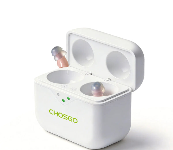 CHOSGO SmartR Pro | Smallest Rechargeable CIC OTC Hearing Aids, AI Noise Reduction