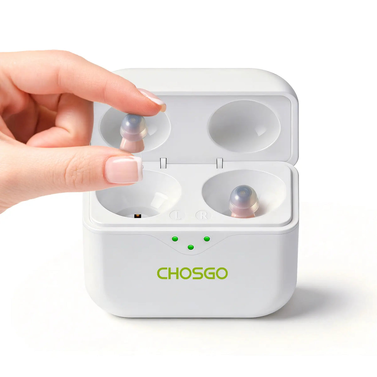 CHOSGO SmartR Pro | Smallest Rechargeable CIC OTC Hearing Aids, AI Noise Reduction