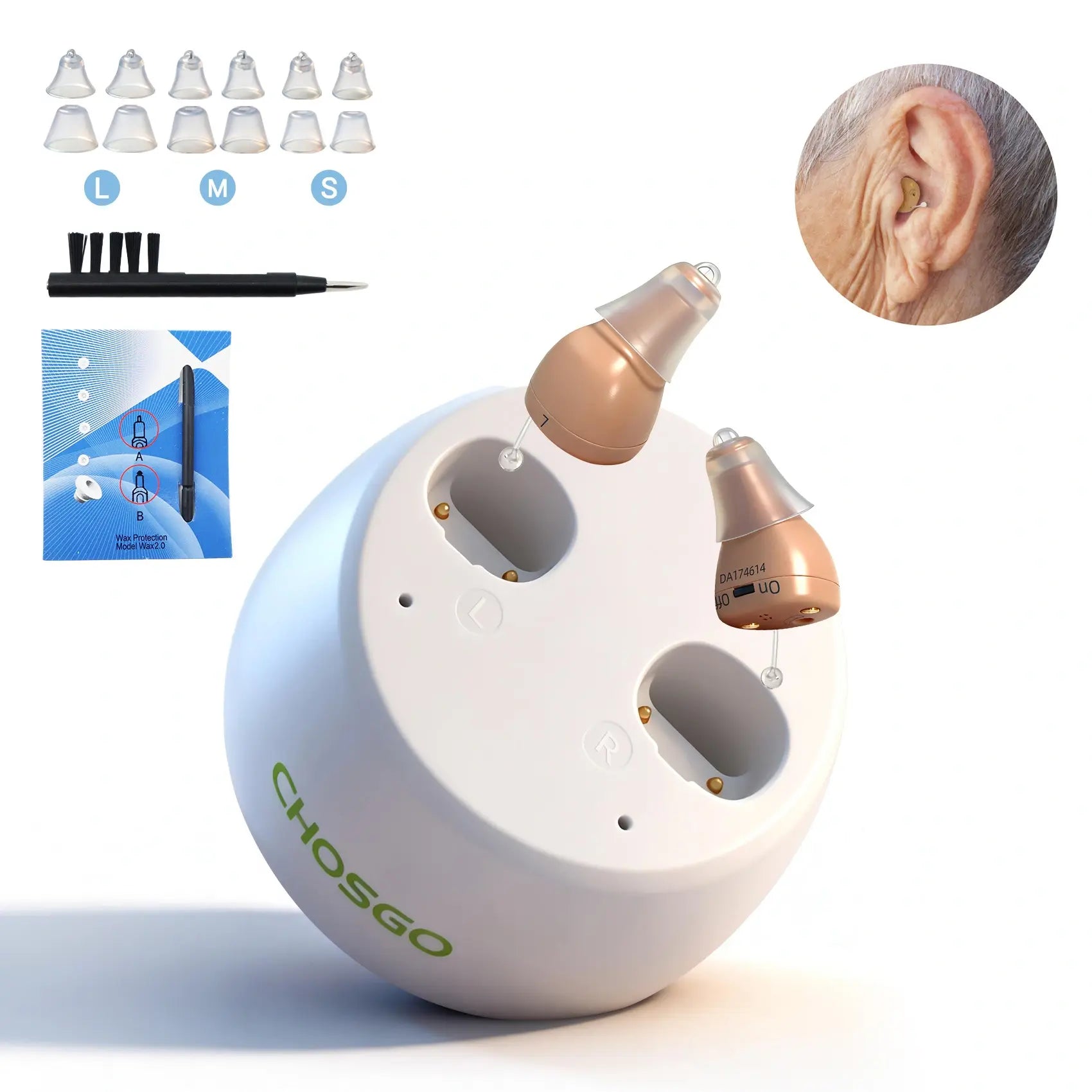 $99 Hearing Aids | K19R Rechargeable OTC Hearing Aids | CHOSGO