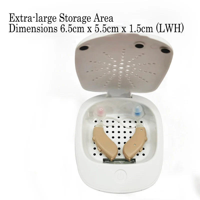 Hearing Aids UV Drying and Sterilization Box, Electronic Dehumidifier, USB Type-C Plug-in