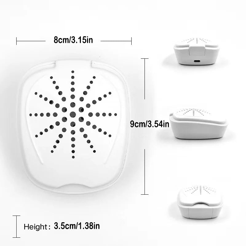 Hearing Aids UV Drying and Sterilization Box, Electronic Dehumidifier, USB Type-C Plug-in