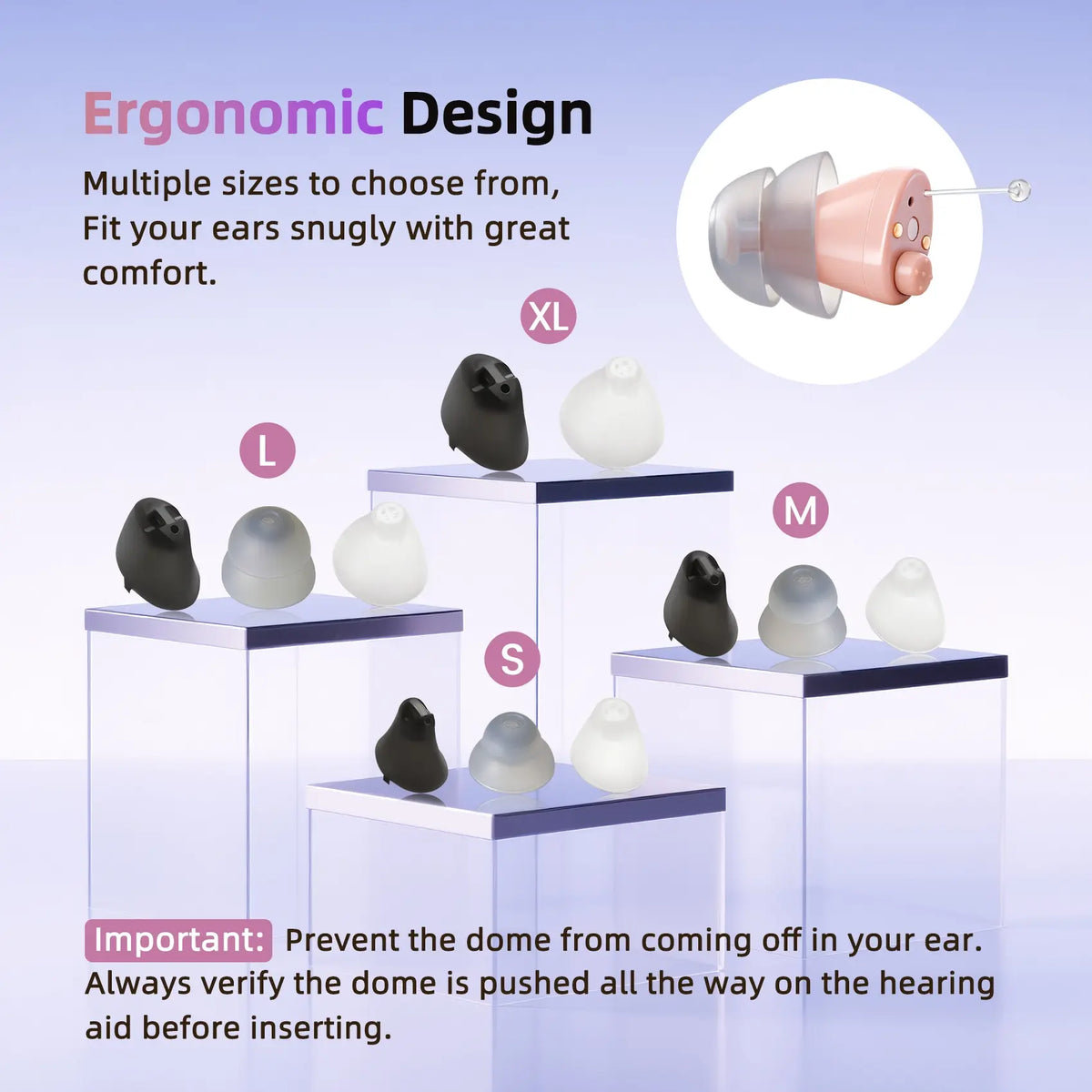 CHOSGO SmartR Pro | Smallest Rechargeable CIC OTC Hearing Aids, AI Noise Reduction