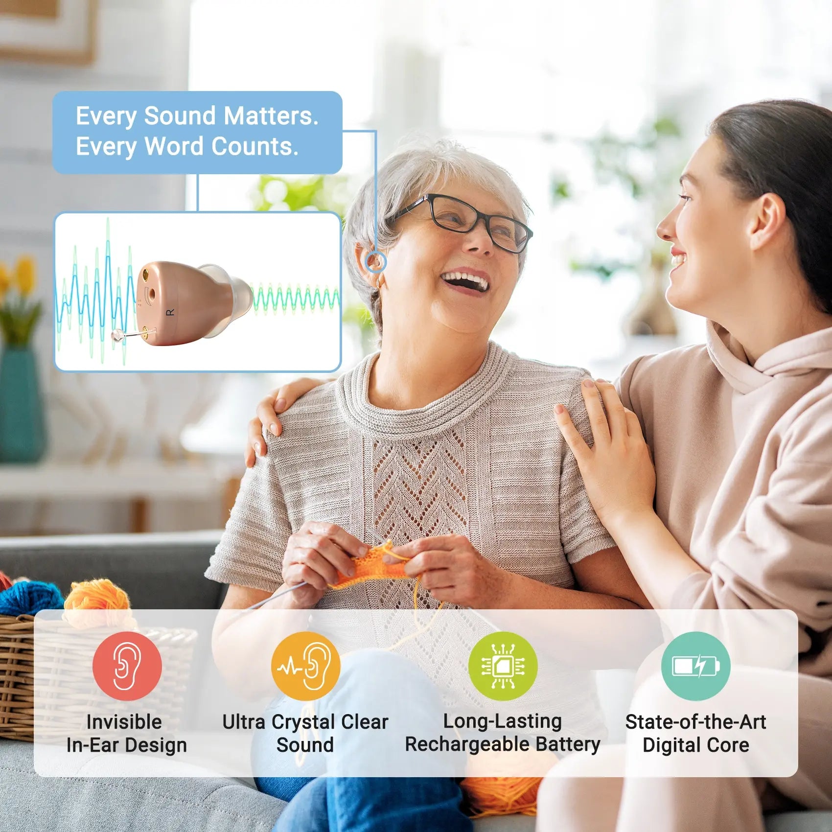 $99 Hearing Aids | K19R Rechargeable OTC Hearing Aids | CHOSGO