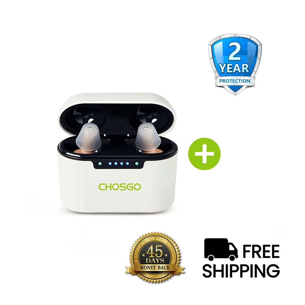 CHOSGO K23 Bluetooth OTC Hearing Aids | Rechargeable Hearing Aids for Seniors